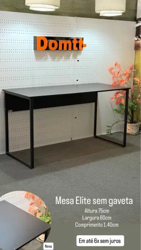 Mesa para escritório Industrial Elit 60x1,40mt tampo 15mm -Em até 6x sem juros