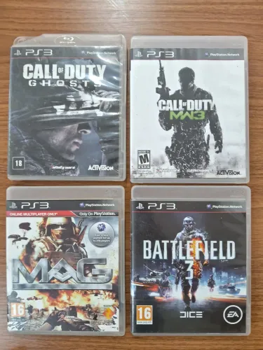 Jogos PS3 Playstation 3 Call of Duty, Batlefield, MAG