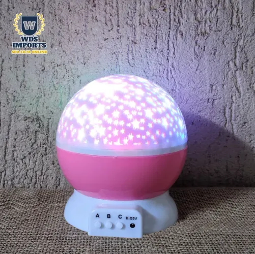 Luminária Abajur Estrela Projetor Globo