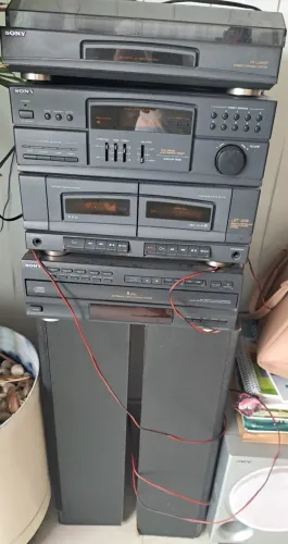 Som Sony com carrocel 5 cds