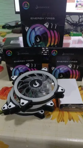 Kit 3 fans Energy, com controladora e controle, novo lacrado