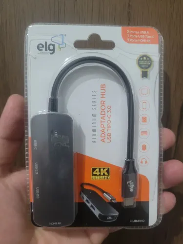  Hub USB Tipo-C 3.0 para Notebook/PC com Saída HDMI 4K