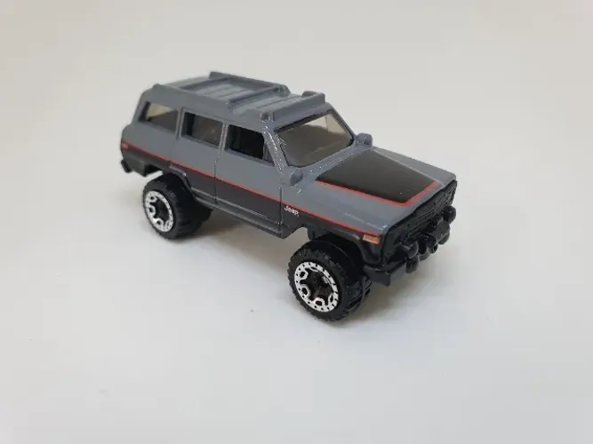 Hot Wheels Jeep Wagoneer 1988 cinza claro