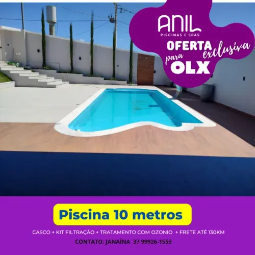 JA - Piscina 10 metros com tratamento para água  - direto da fábrica