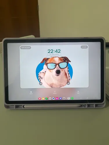 Samsung Galaxy Tab S9 FE 5G + Wi-Fi - 128GB - Lavanda Seminovo + Nota Fiscal