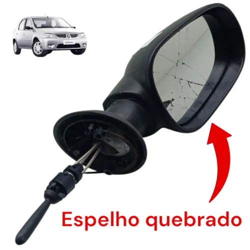 Retrovisor direito manual Renault Logan 2007 2008 2009 Á 12