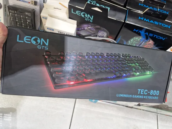 Teclado Gamer Leon Gts Tec-600 Led Com Cabo Usb