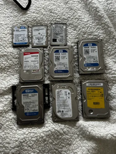 Lote 9 HDs Internos (PC e Notebook) - 1TB e 500GB - Ideal para Técnicos/CFTV