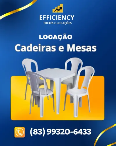 LOCAÇÃO / ALUGUEL DE MESAS E CADEIRAS E TOALHAS