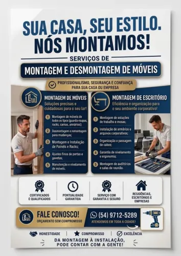 MONTAGEM e DESMONTAGEM DE MOVÉIS