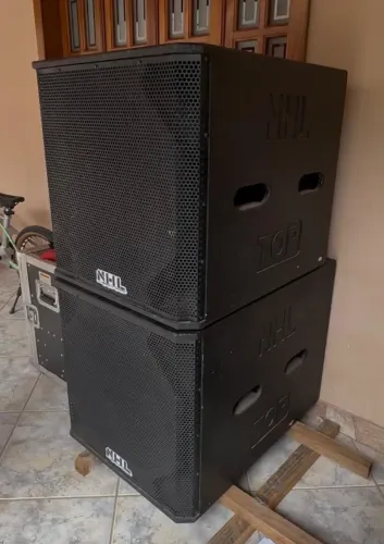 Par de Sub 18" NHL TOP 1800W - ATIVO+PASSIVO