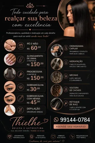 Atendimento completo manicure pedicure alongamento tudo para cuidar da sua beleza