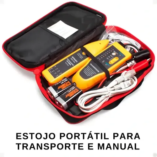 Kit Localizador Zumbidor e Testador de Cabos de Rede