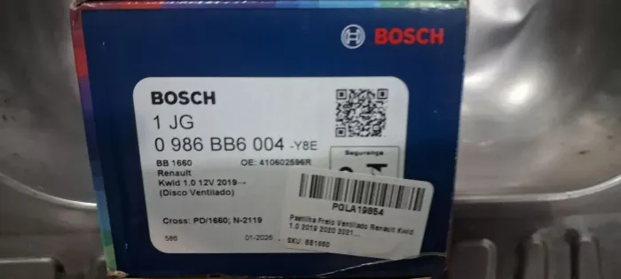 Pastilha de Freio kwid nova marca Bosch