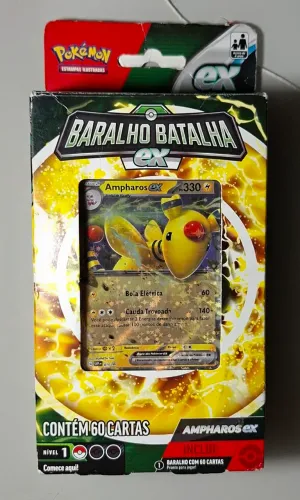 Baralho batalha de cartas pokémon Ampharos EX 