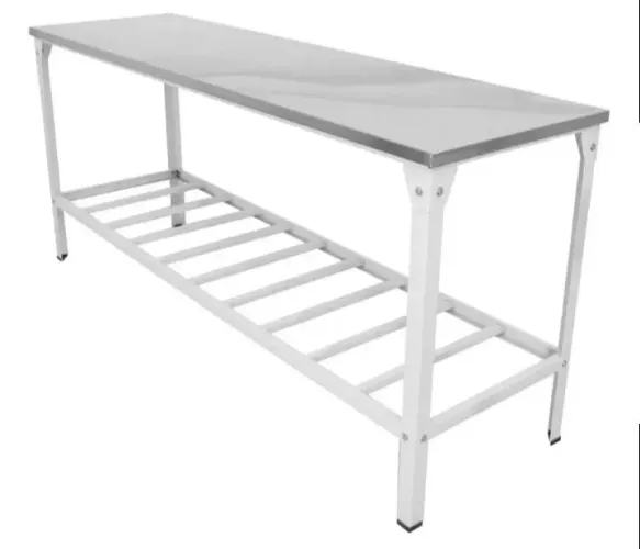 Mesa de inox para manipulação de alimentos