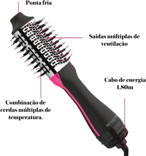 Escova Secadora Modeladora Revlon Titanium Max Edition 1200w (127)