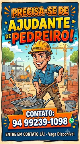 Preciso de ajudante de pedreiro