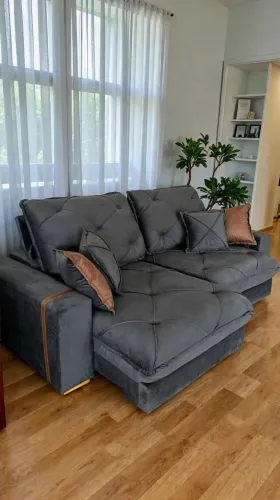 Sofá reetrátil 2.30 largura luxo novo lacrado