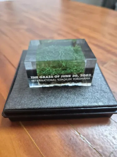 gramado da final da copa do mundo de 2002 + certificado de autenticidade