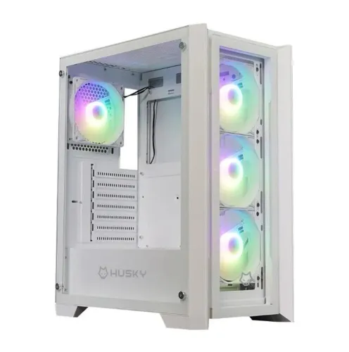 Gabinete Gamer Husky Dome 100, Mid Tower, ATX, Lateral e Frontal Vidro, Sem FANs - Lacrado