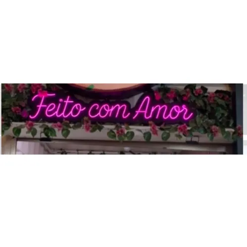 Placa led Feito com Amor
