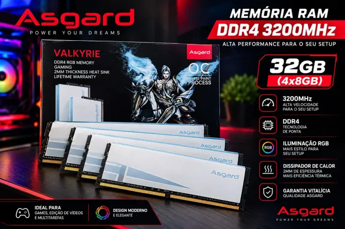 Memória ram asgard valkyrie