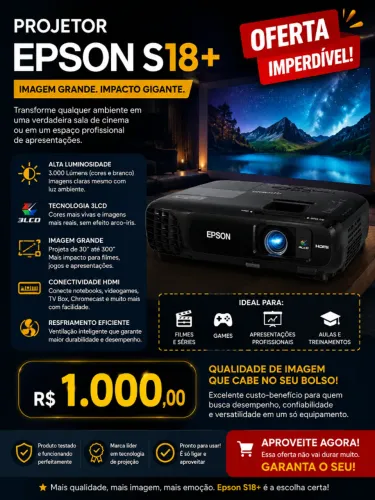Projetor Epson S18+