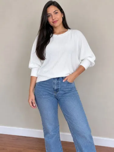Blusa de La Manga Morcego