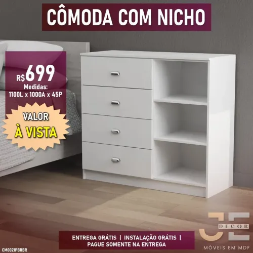 Cômoda com nicho em mdf