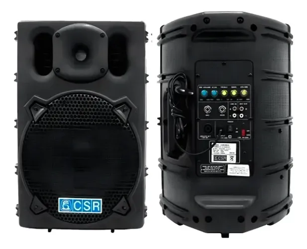 Caixa Csr 2500 Amplificada Fal 10 100w com suporte 1,5 m (usados)