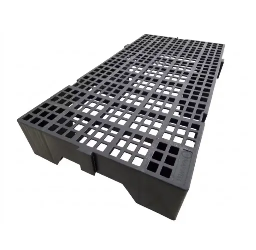 Estrado Plástico Modular 82x41 Preto Pallet Reforçado Piso 41x82x13 Vazado