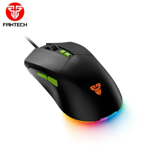Mouse Gamer com Fio Fantech Phantom II VX6, 7200 DPI, 7 botões, Preto, Novo, Lacrado