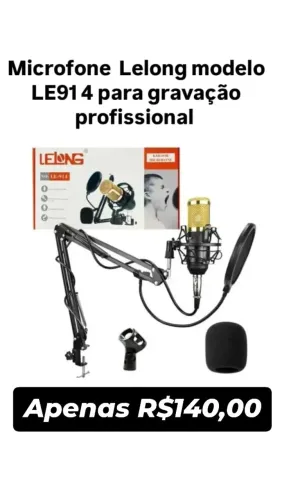 Kit microfone profissional com acessórios / SUPER OFERTA IMPERDÍVEL