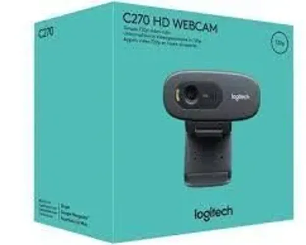Webcam HD logtech com microfone integrado