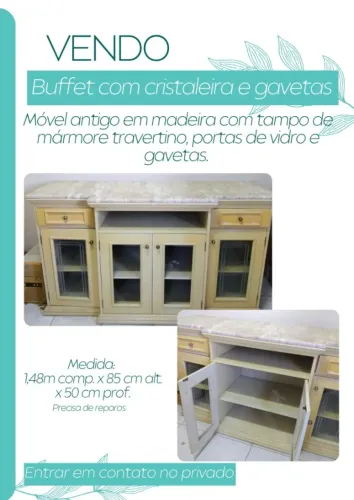 Cristaleira Buffet antiga