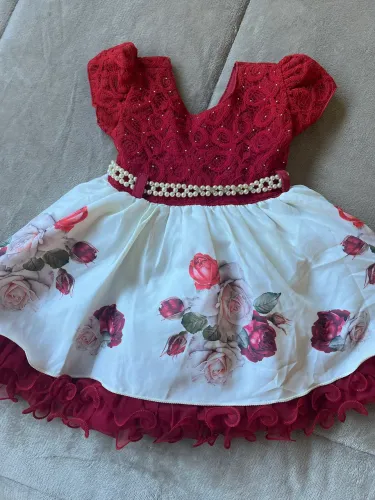 Vestido elegante infantil festa tamanho 1 ano