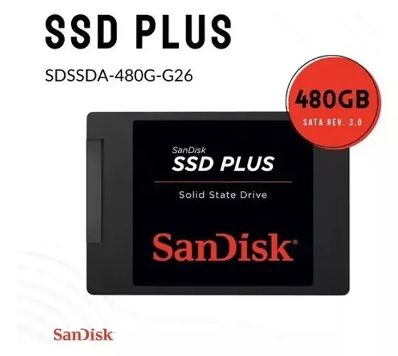 SSD SANDISK 480GB SATA 2.5? - LACRADO, ORIGINAL, ULTRA RÁPIDO