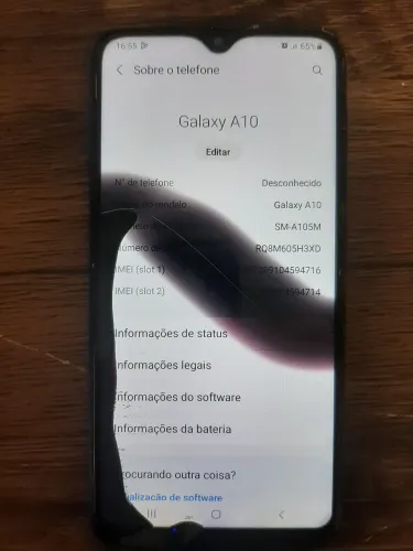 SAMSUNG GALAXI A10 SÓ TROCAR A TELA!