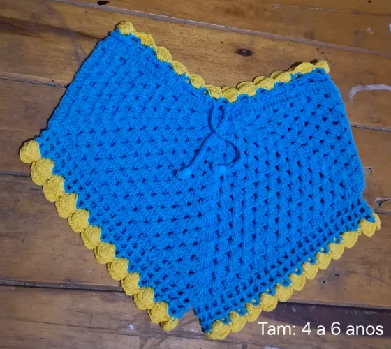 Shorte infantil crochê