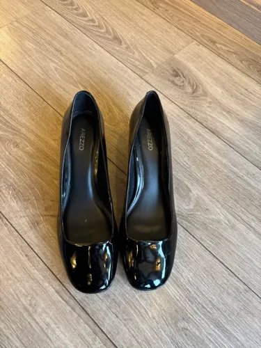sapato arezzo boneca preto 38, verniz