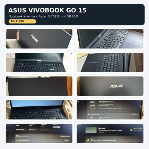 **VENDO NOTEBOOK ASUS VIVOBOOK GO 15