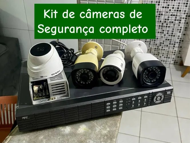 Kit completo de câmeras de segurança infravermelho 
