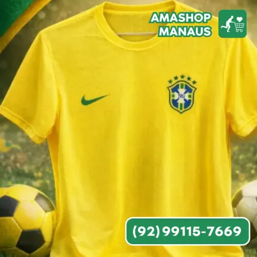 Blusa Do Brasil Amarela Dry Fit Protecao Uv
