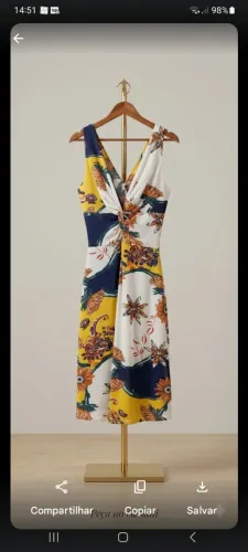 Vestido Longo Estampado Zinzan - Tamanho P