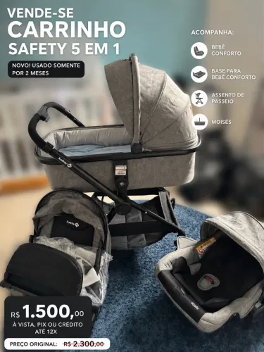Carrinho de bebê Safety 5 em 1