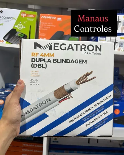 Cabo CFTV para Câmeras de Segurança Full HD coaxial 100m Metros