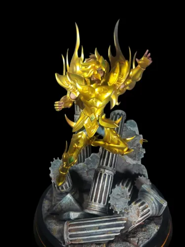 Saint Seiya - Aiolos de Sagitário Armadura Divina Estátua Premium em Resina Colecionador