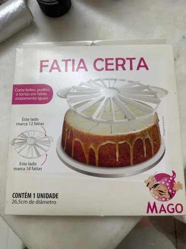 Fatia Certa Mago - Cortador de Bolo e Torta (12 ou 18 fatias)