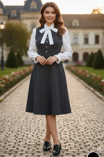 Vestido midi estilo salopete